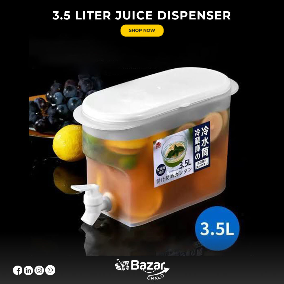 3.5 Liter Juice Dispenser | Large Capacity Beverage Server for Parties & Events