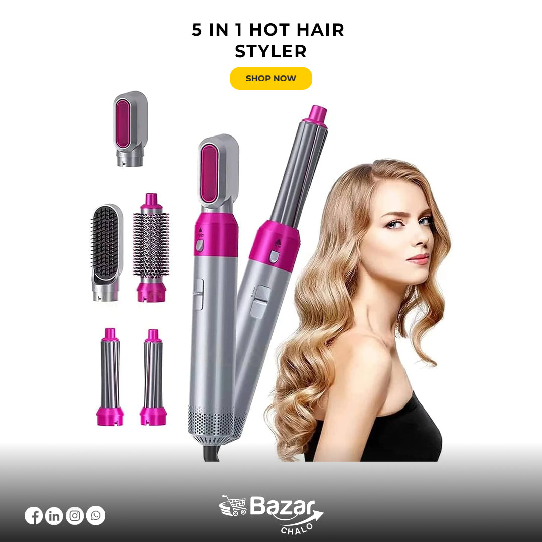 5 in 1 hot air hair dryer