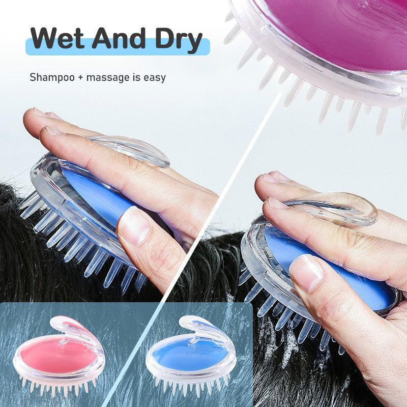 Hair Scalp Massager Brush With Soft Silicone Bristles - Bazar Chalo