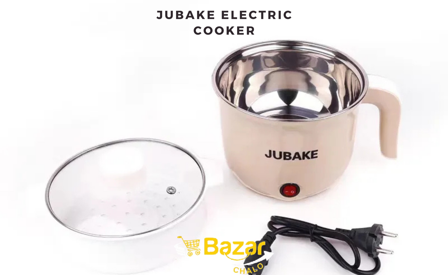 Jubake Electric Multifunction Nonstick Hot Pot Cooker, Steamer & Kettle