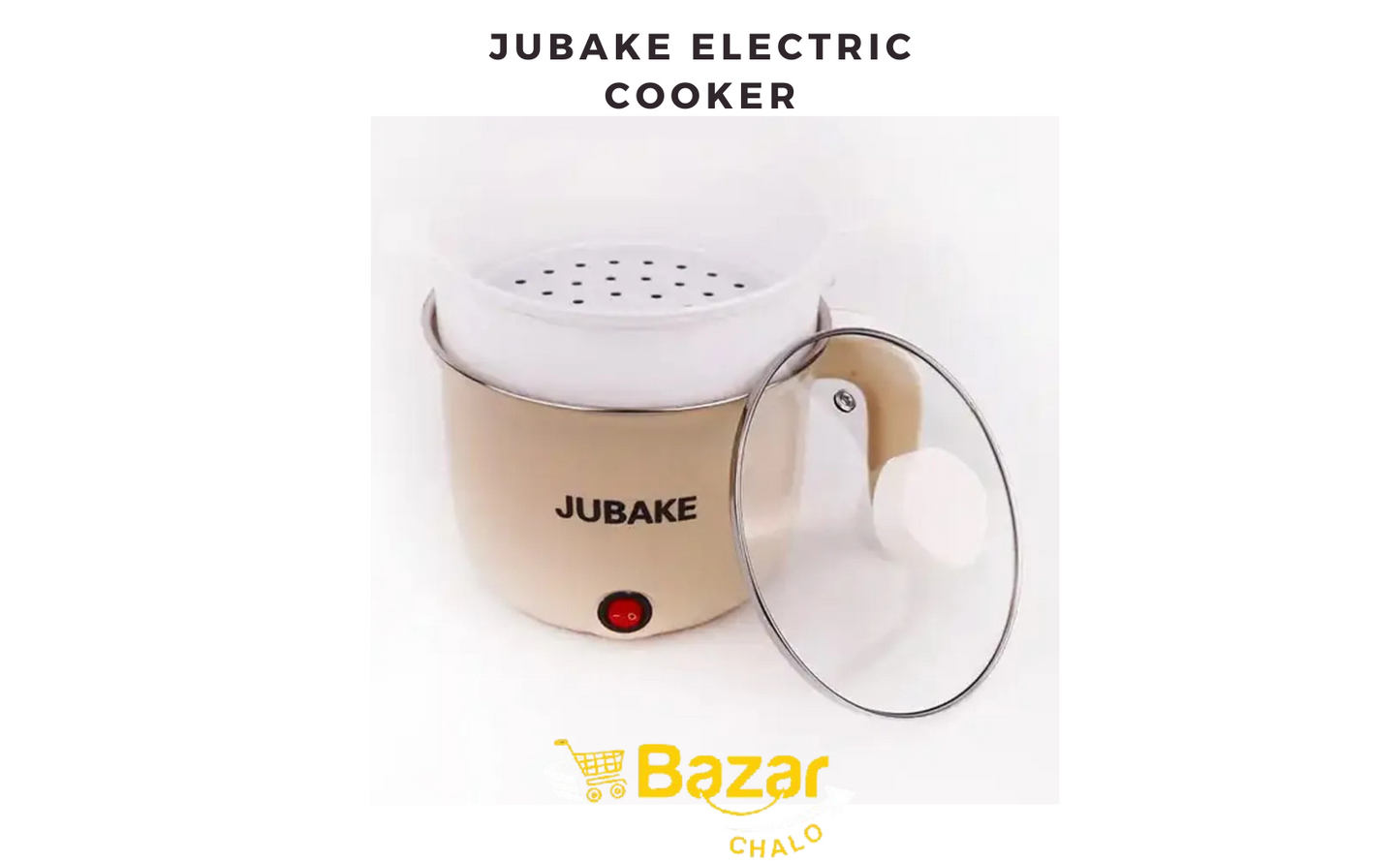 Jubake Electric Multifunction Nonstick Hot Pot Cooker, Steamer & Kettle