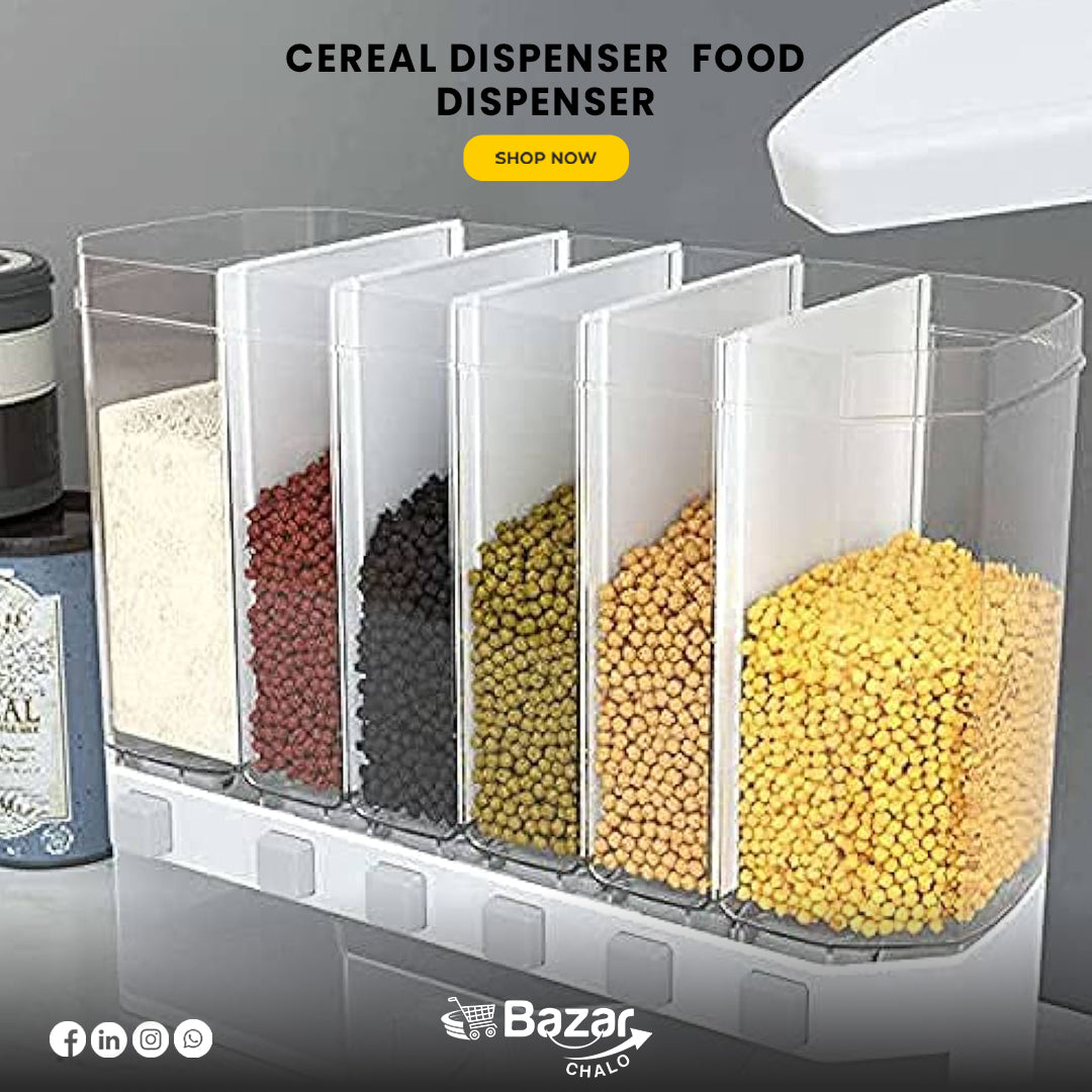 10 Kg Wall Mounted Divided Rice and Cereal Dispenser