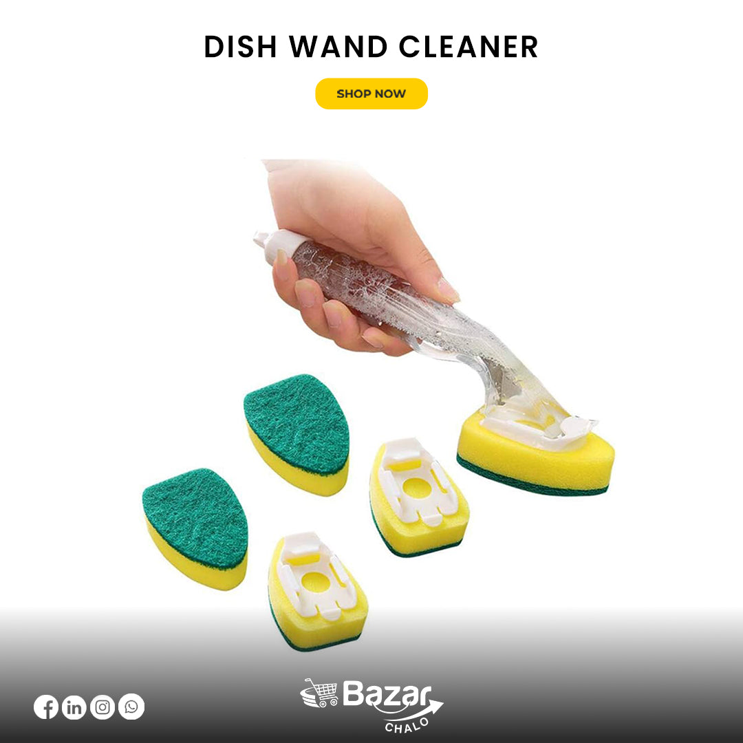 dish wand cleaner with sponge