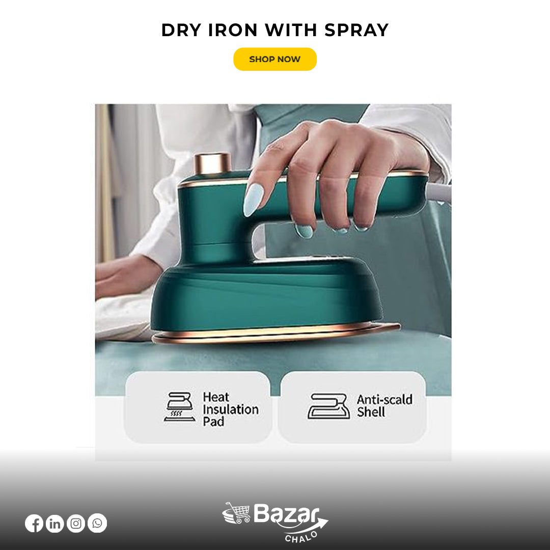 portable iron with spray
