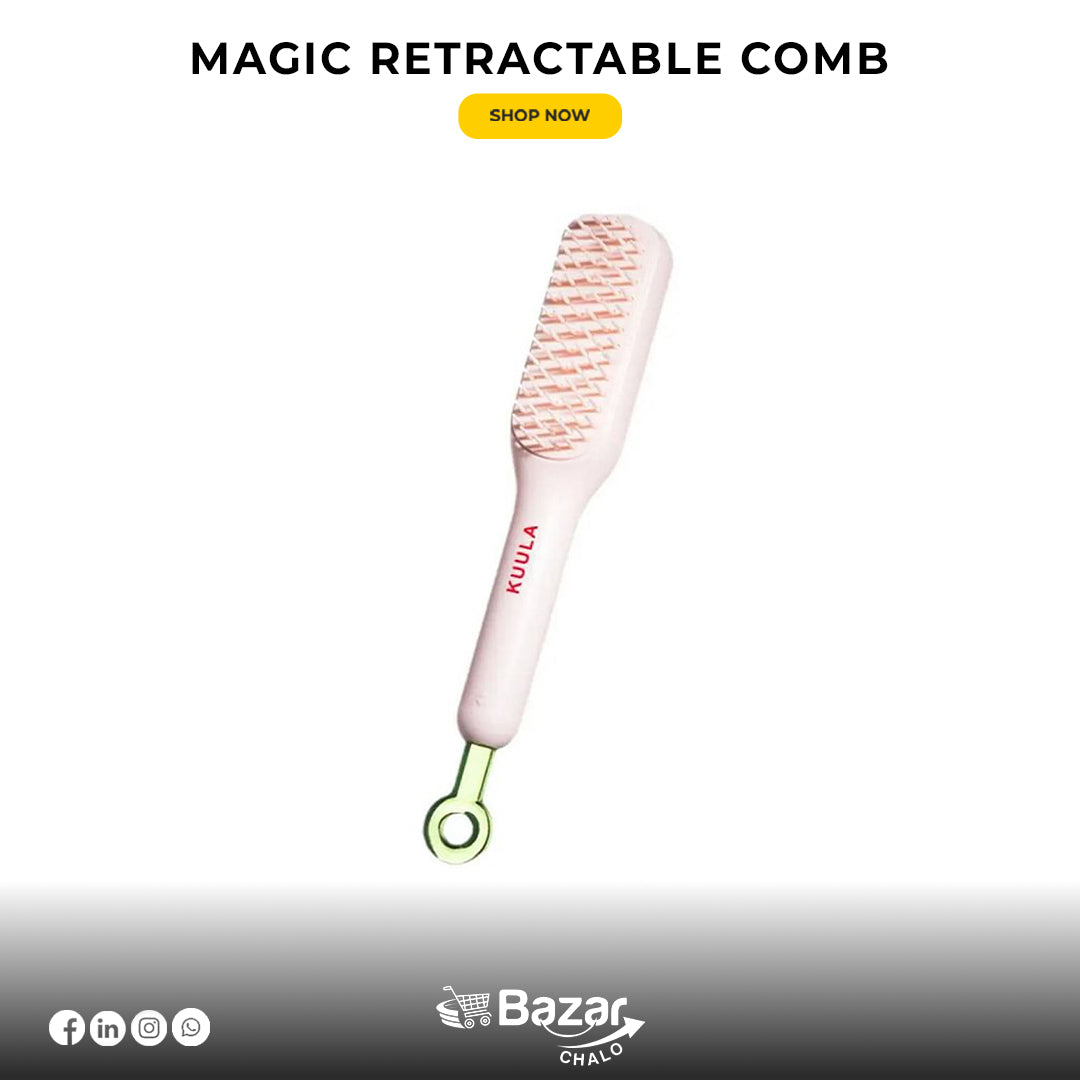 Luxury Retractable Magic Comb | Portable Anti-Static Hairbrush
