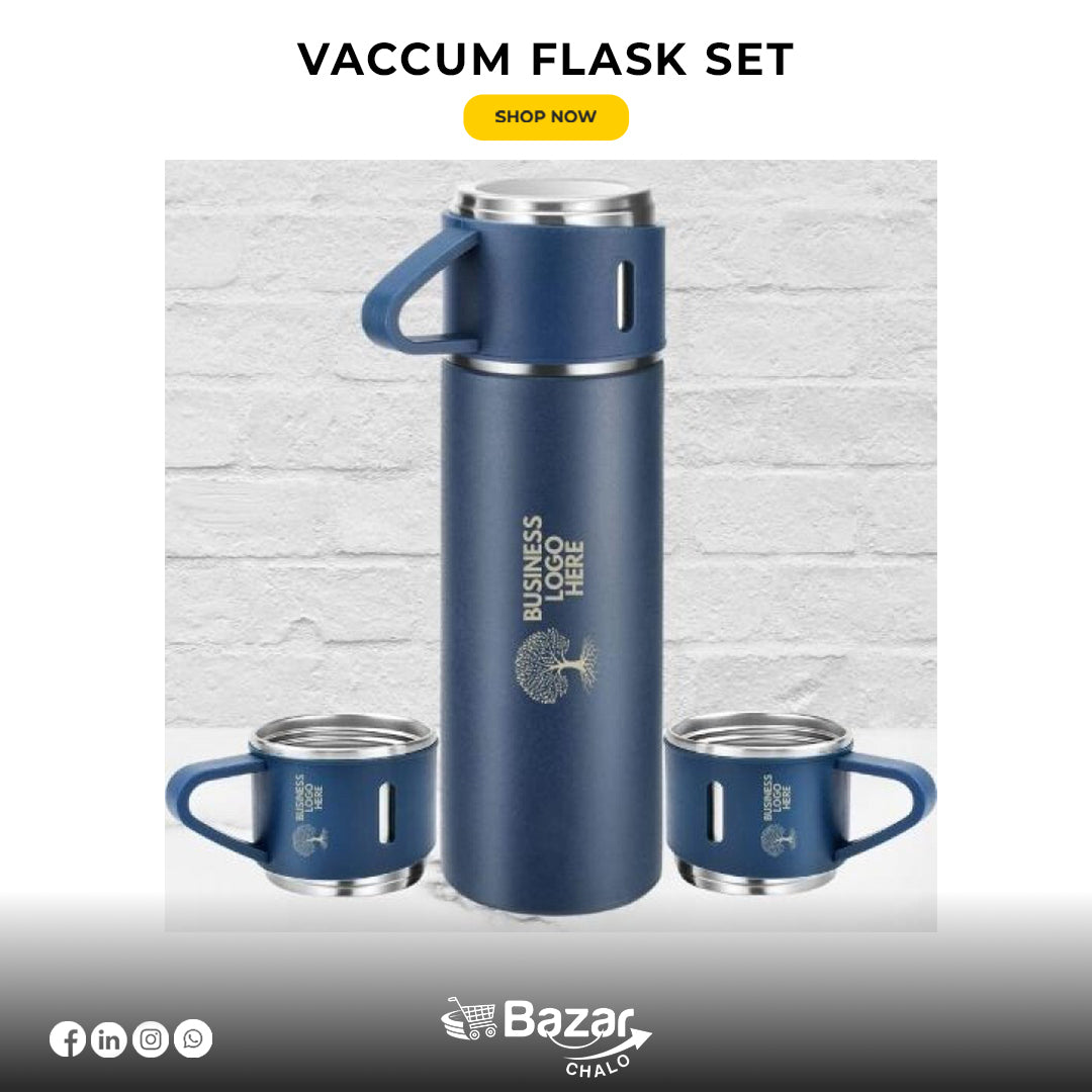 Premium Vacuum Flask Set | Insulated Bottles for Hot & Cold Drinks