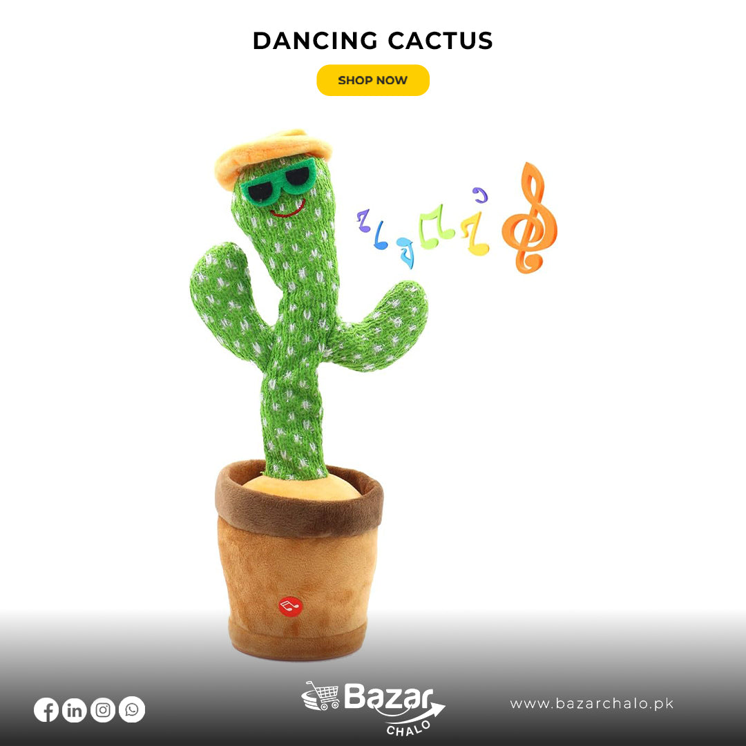Dancing Cactus Toy – Funny Singing and Talking Cactus for Kids | Bazar Chalo
