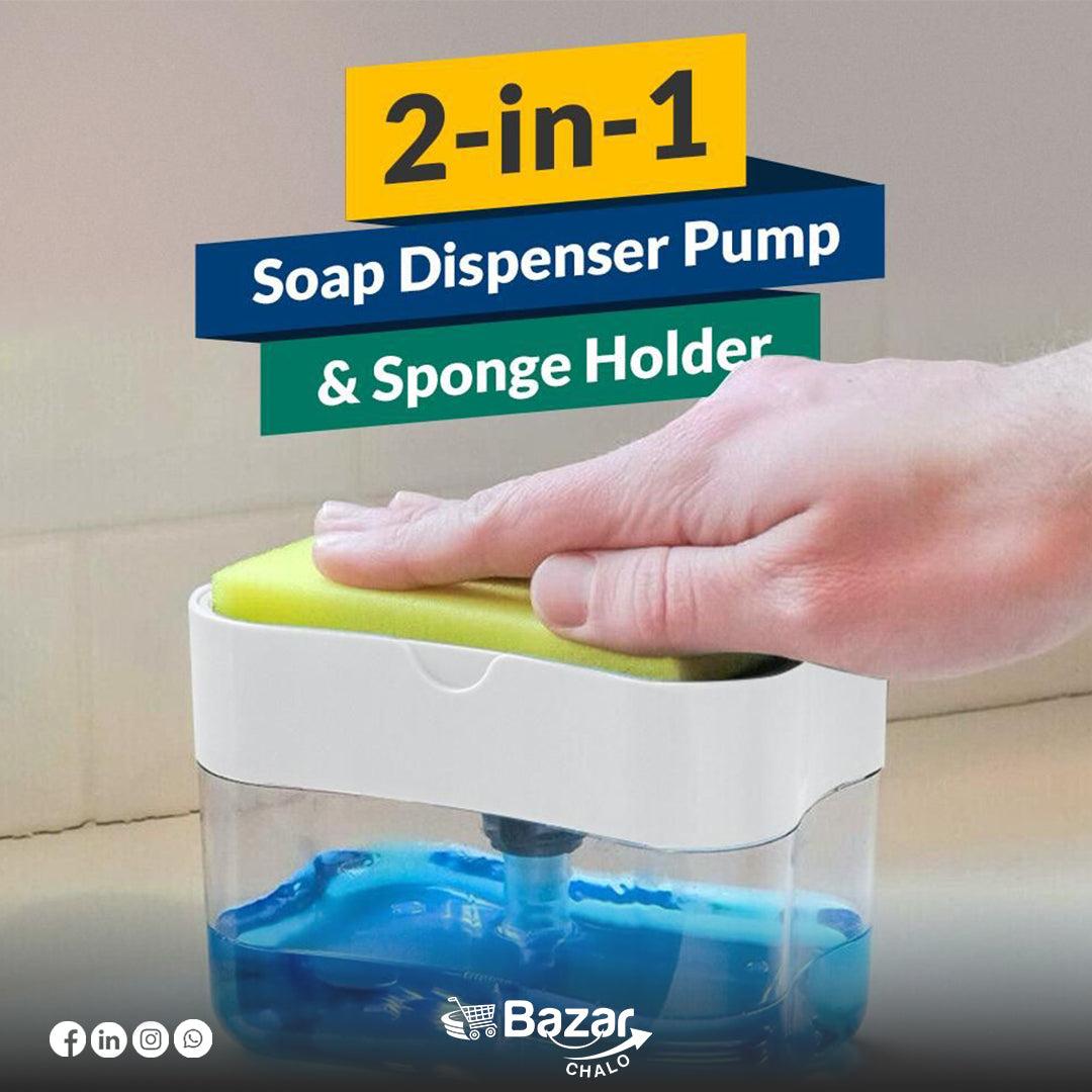 Soap Dispenser Pump and Sponge Holder