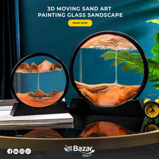 3D Moving Sand Art Painting Glass Sandscape
