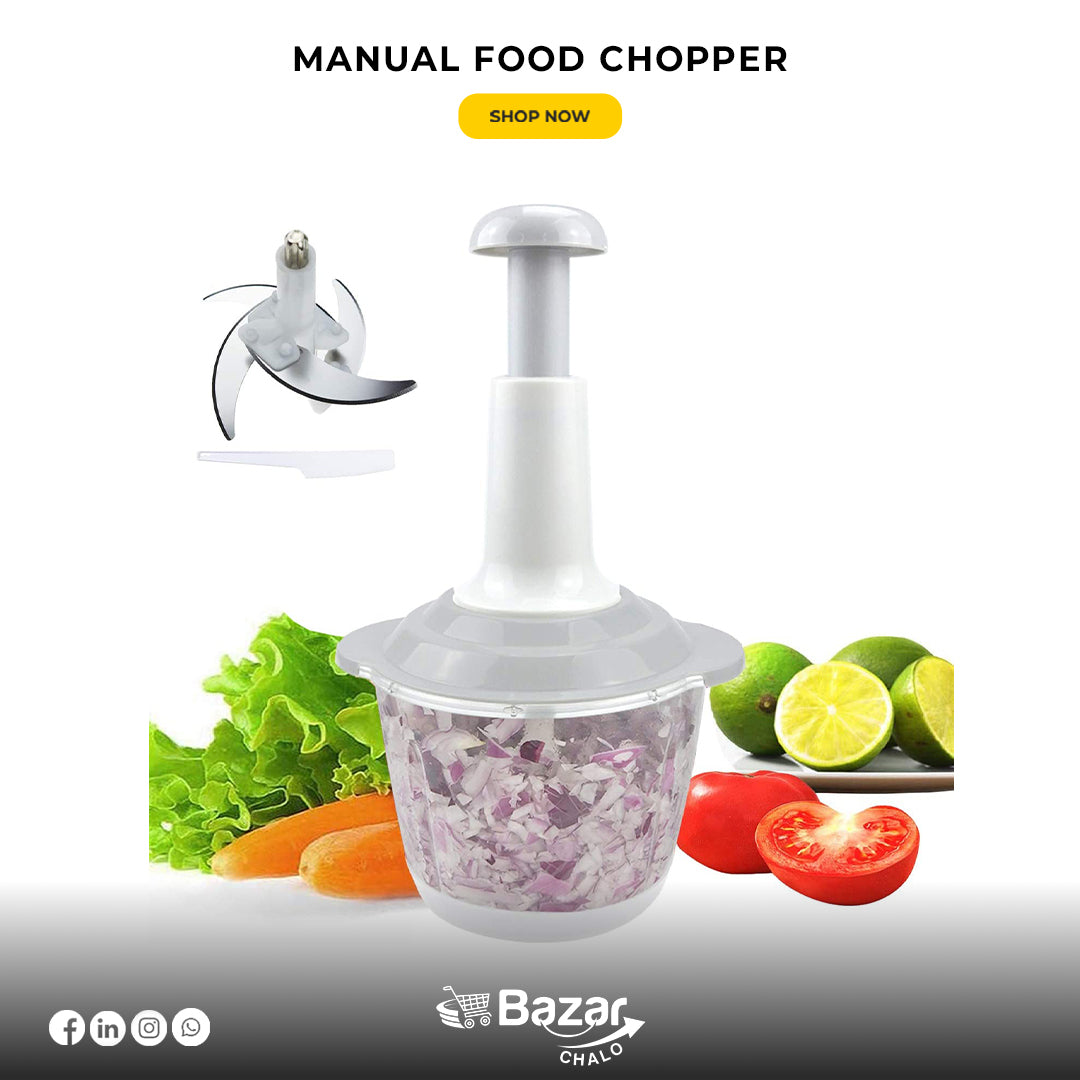 3 side bladed manual food chopper 