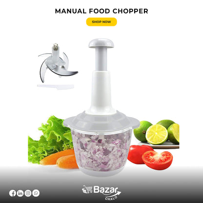3 side bladed manual food chopper 