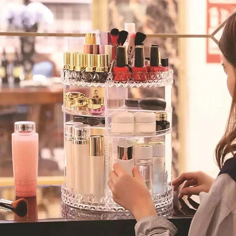 360° Rotating Makeup Organizer Stand - Bazar Chalo