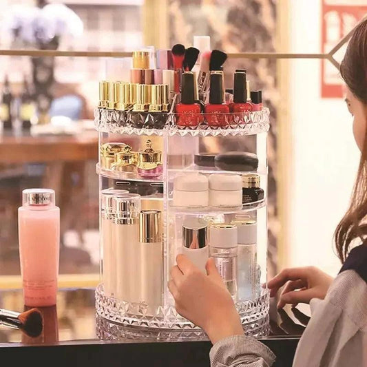 360° Rotating Makeup Organizer Stand - Bazar Chalo